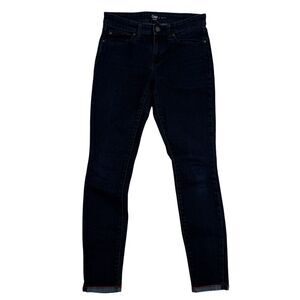Gap Dark Wash Denim Blue Jeans Skinny Leg Ankle Cuffed 2/26 Jegging Stretch
